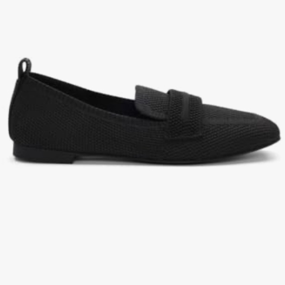 Sanctuary Knit Women's Loafer Flats 8.5 Black Classic Comfort Slip On Casual